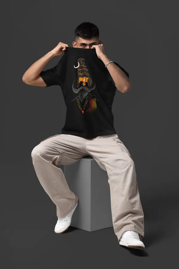 Black_Cotton_Oversized_Bun_Babe_T-Shirt_For_Men