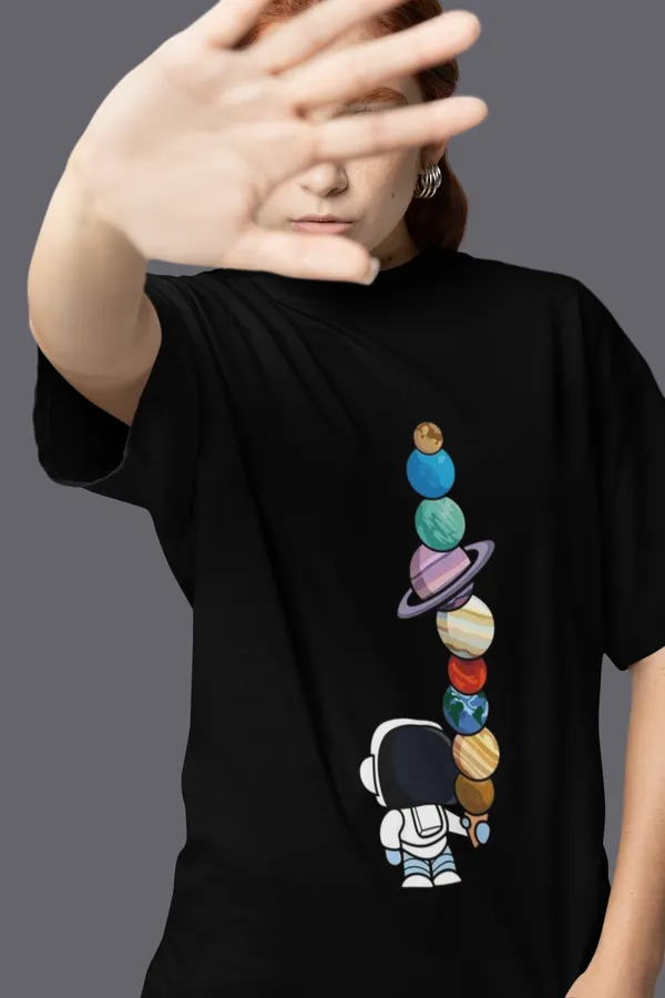 Black_Cotton_Oversized_Planet_Cones_T-Shirt_For_Women