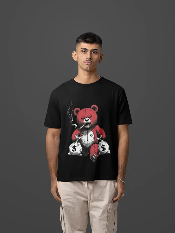 Black_Cotton_Oversized_Gangster_Teddy_T-Shirt_For_Men
