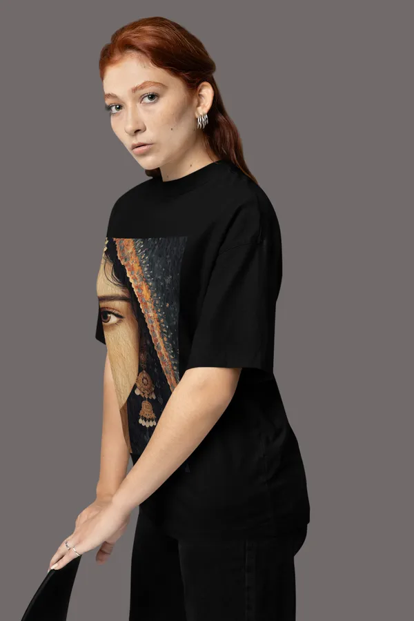 Black_Cotton_Oversized_Cosmic_Veins_T-Shirt_For_Women