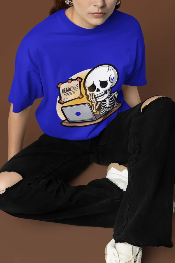 Blue_Cotton_Oversized_Graphic_T-Shirt_For_Women