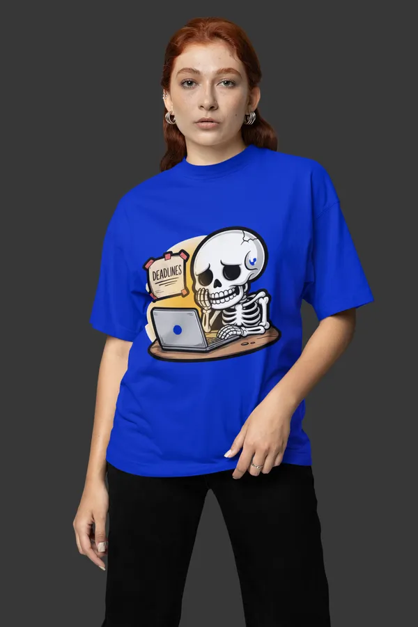 Blue_Cotton_Oversized_Graphic_T-Shirt_For_Women