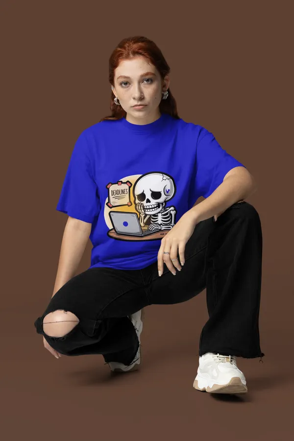 Blue_Cotton_Oversized_Graphic_T-Shirt_For_Women