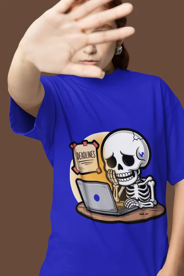 Blue_Cotton_Oversized_Graphic_T-Shirt_For_Women