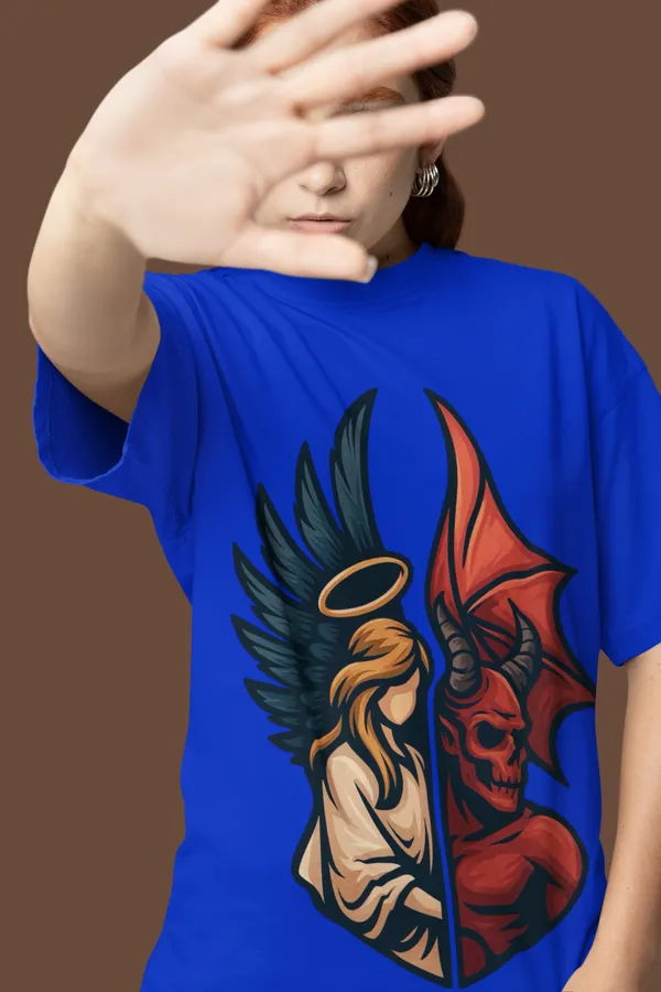 Blue_Cotton_Oversized_Graphic_T-Shirt_For_Women