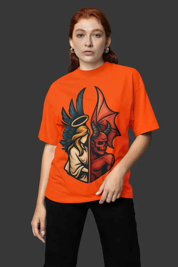 Orange_Cotton_Oversized_Graphic_T-Shirt_For_Women