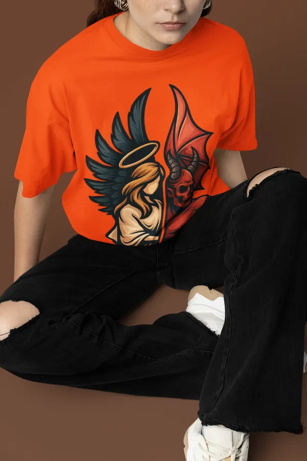 Orange_Cotton_Oversized_Graphic_T-Shirt_For_Women