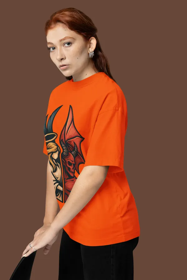 Orange_Cotton_Oversized_Graphic_T-Shirt_For_Women