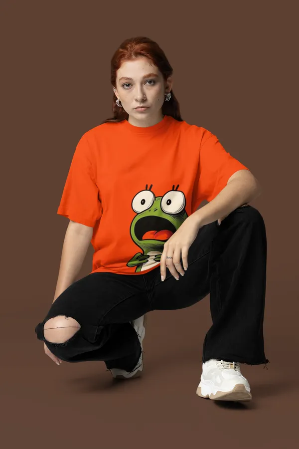 Orange_Cotton_Oversized_Graphic_T-Shirt_For_Women