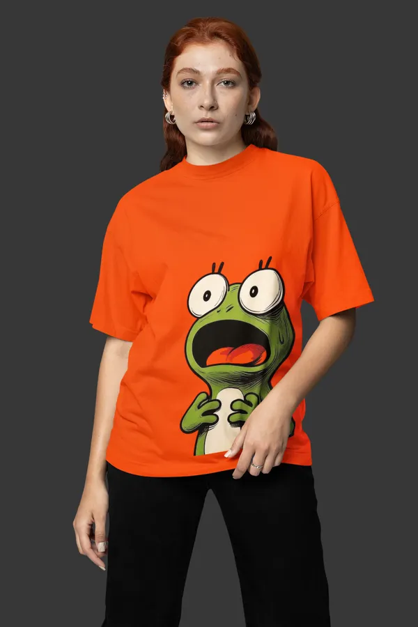 Orange_Cotton_Oversized_Graphic_T-Shirt_For_Women