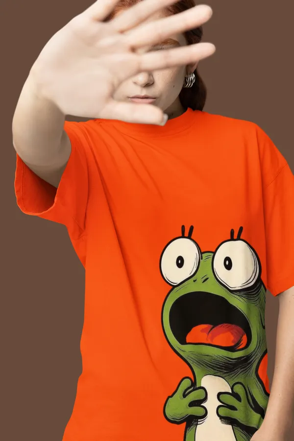 Orange_Cotton_Oversized_Graphic_T-Shirt_For_Women