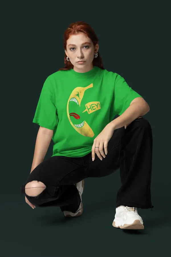 Green_Cotton_Oversized_T-Shirt_For_Women
