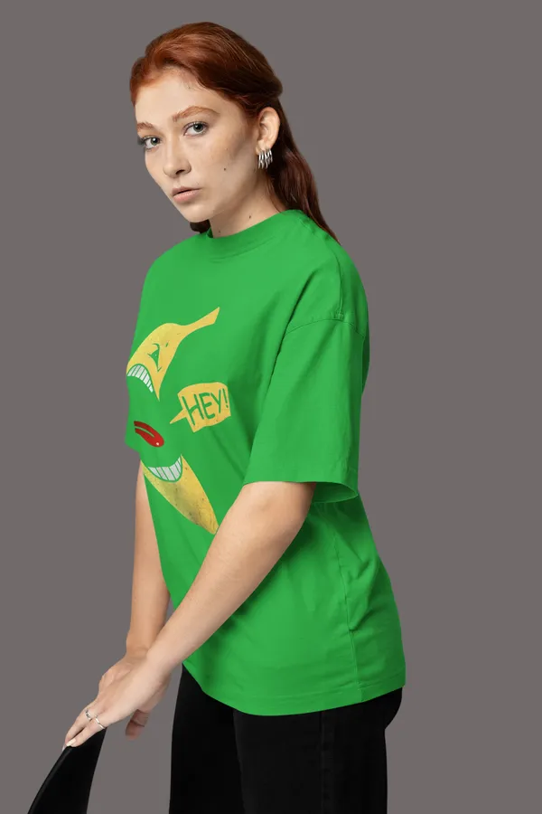 Green_Cotton_Oversized_T-Shirt_For_Women