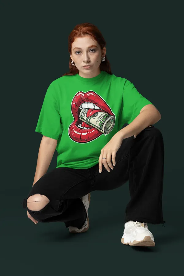 Green_Cotton_Oversized_T-Shirt_For_Women