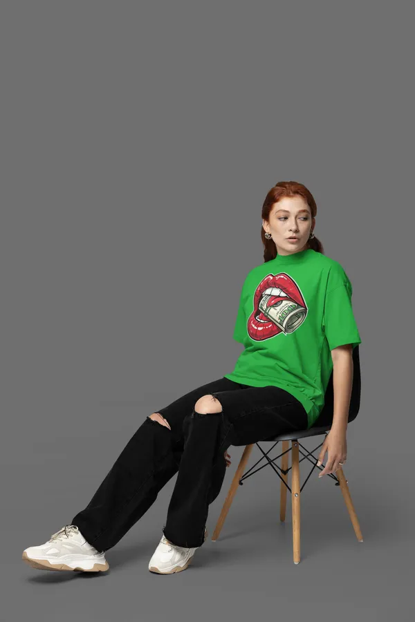 Green_Cotton_Oversized_T-Shirt_For_Women