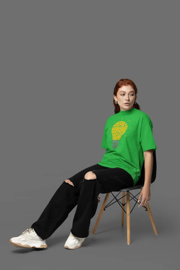 Green_Cotton_Oversized_T-Shirt_For_Women