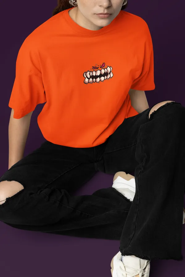 Orange_Cotton_Oversized_Graphic_T-Shirt_For_Women