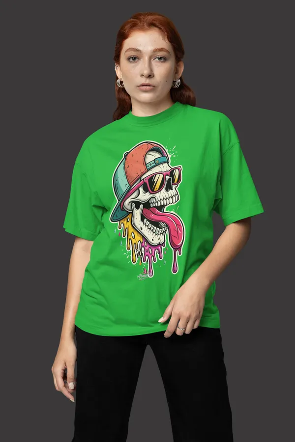 Green_Cotton_Oversized_T-Shirt_For_Women