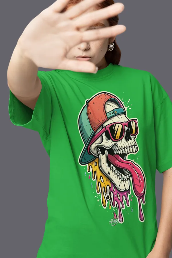 Green_Cotton_Oversized_T-Shirt_For_Women