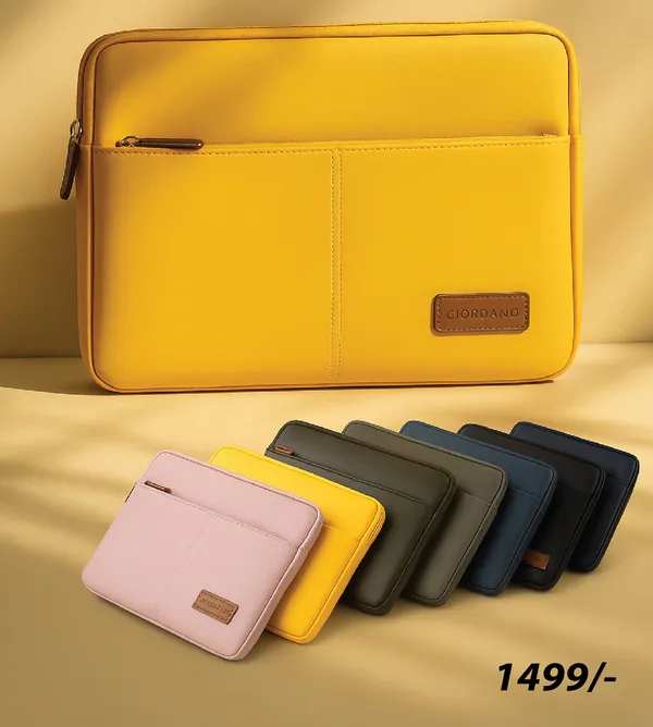Mustard_Polyurethane_Laptop_Bag_For_Men_&_Women