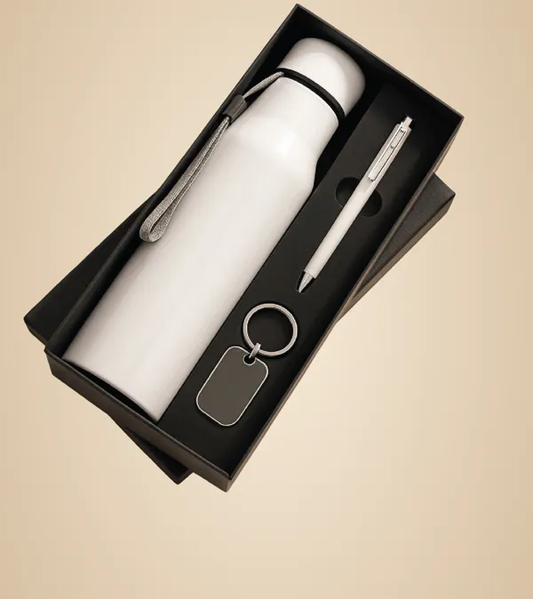 White_Stainless_Steel_Premium_Corporate_Gift_Set_For_Men_&_Women