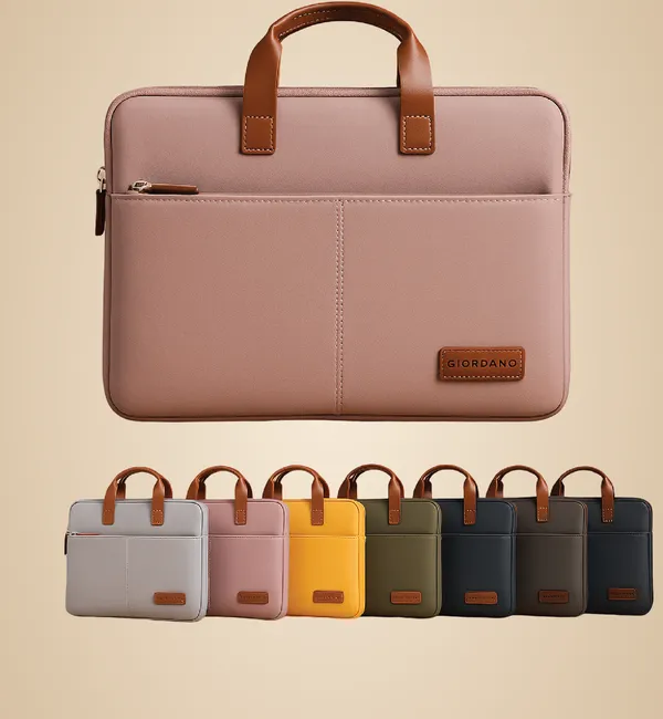 Pink_Polyurethane_Laptop_Bag_For_Men_&_Women