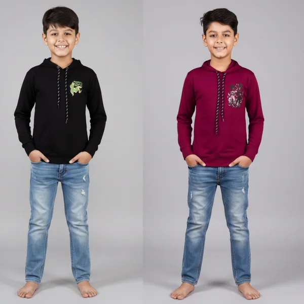 Multicolor_Premium_Tencil_T-Shirt_For_Boys_(Pack_Of_2)