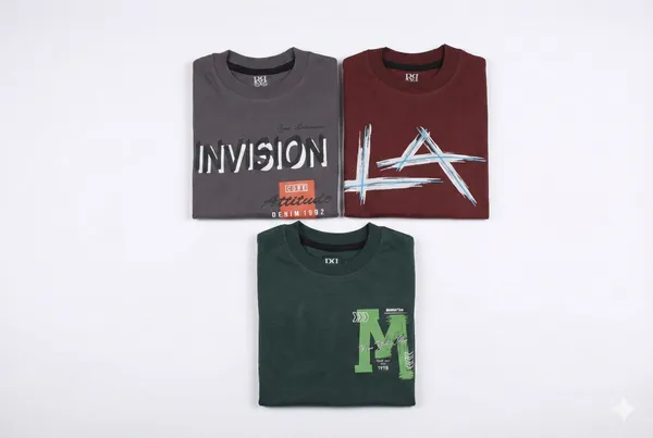 Multicolor_Premium_Looper_T-Shirt_For_Boys_(Pack_Of_3)