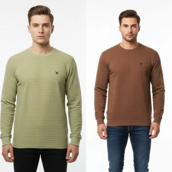 Multicolor_Premium_Cotton_T-Shirt_For_Men_(Pack_Of_2)