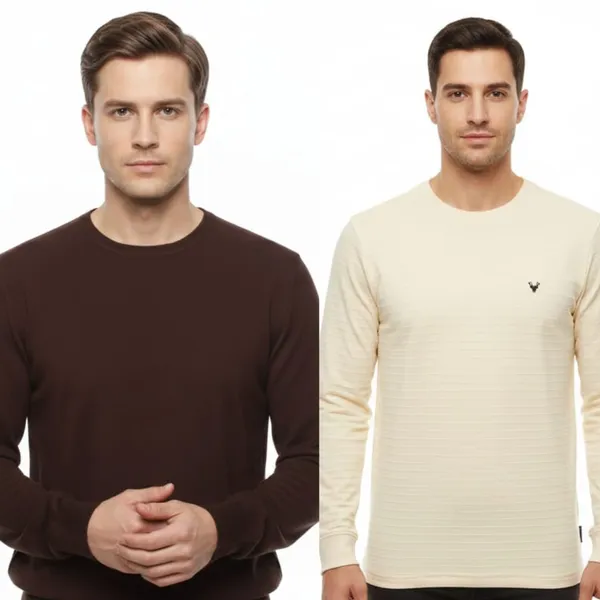 Multicolor_Premium_Cotton_T-Shirt_For_Men_(Pack_Of_2)