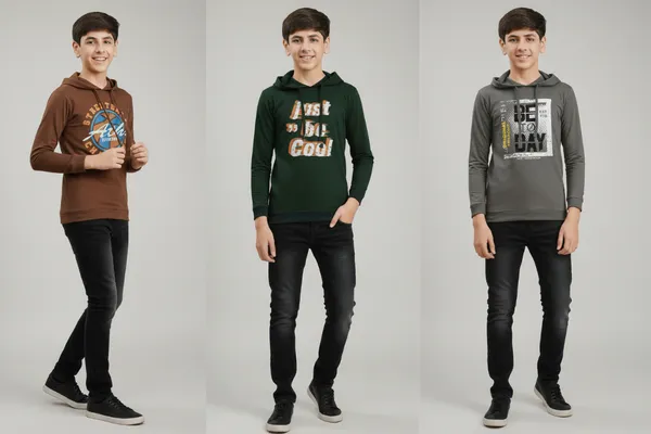Multicolor_Premium_Looper_T-Shirt_For_Boys_(Pack_Of_3)