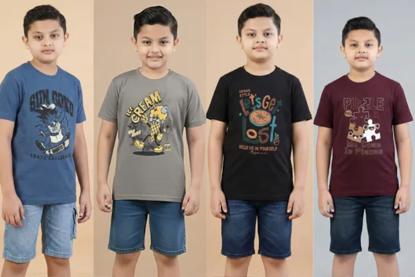 BNB_BOYS_NORMAL_TENCIL_T-SHIRT_H/S,_3001_(Pack_Of_4)