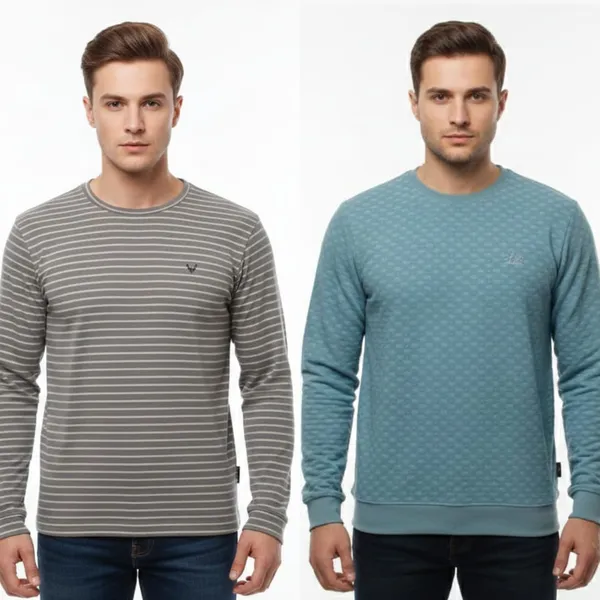 Multicolor_Premium_Cotton_T-Shirt_For_Men_(Pack_Of_2)