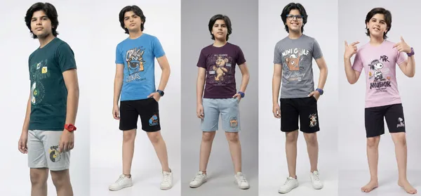 BNB_TENCIL_ROUND_NECK_SHORTS_SET,_3401_(Pack_Of_5)