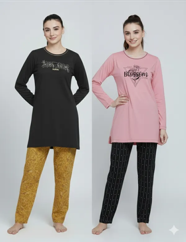 Multicolor_Premium_Cotton_Night_Suit_For_Women_(Pack_Of_2)