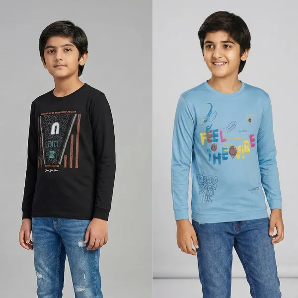 Multicolor_Premium_Slub_Lycra_T-Shirt_For_Boys_(Pack_Of_2)