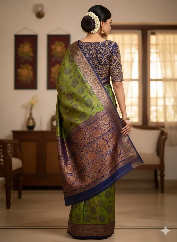 Mehindi_Green_Premium_Traditional_Pattu_Saree_With_Blouse_For_Women