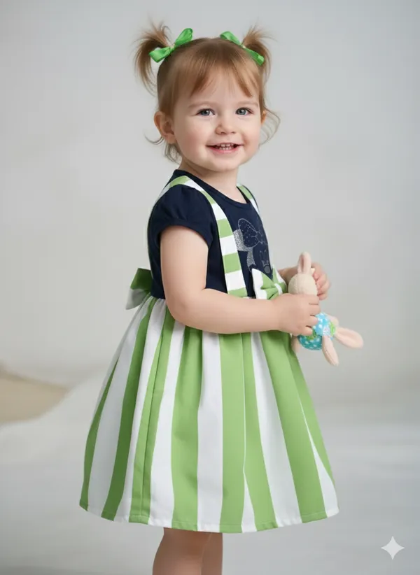 Green_And_Black_Colour_Frock_For_Your's_Loves_One__Baby_Softy_Premium_Dress