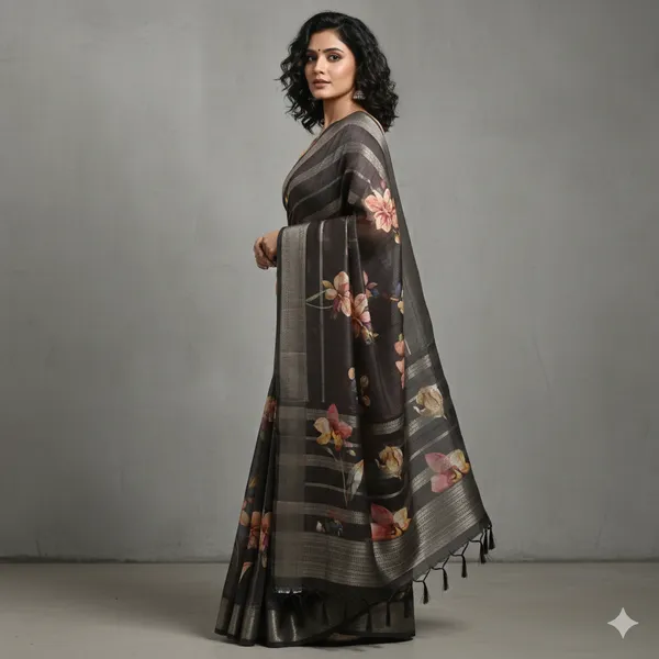 Brown_Premium_Soft_Silk_Saree_With_Blouse_For_Women