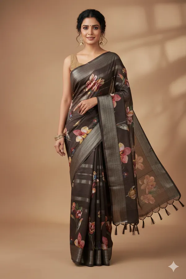 Brown_Premium_Soft_Silk_Saree_With_Blouse_For_Women