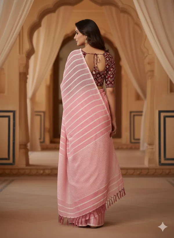 Baby_Orange_Premium_Kota_Silk_Saree_With_Blouse_For_Women
