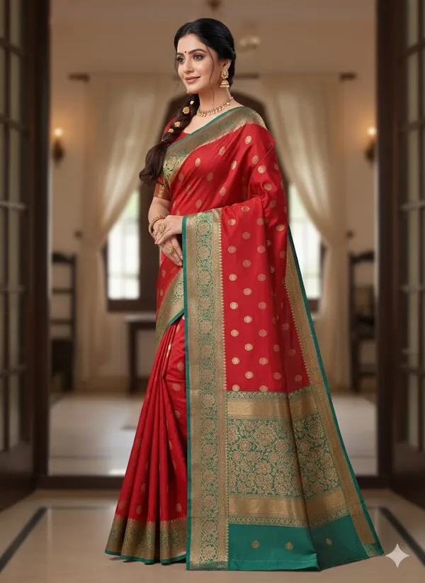 Red_Premium_Silk_Pattu_Saree_For_Women