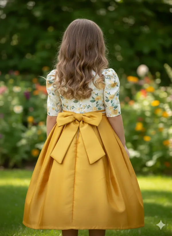 Yellow_And_White_Colour_Frock_Girl_Softy__Chiffon_Georgette_Floral_Design