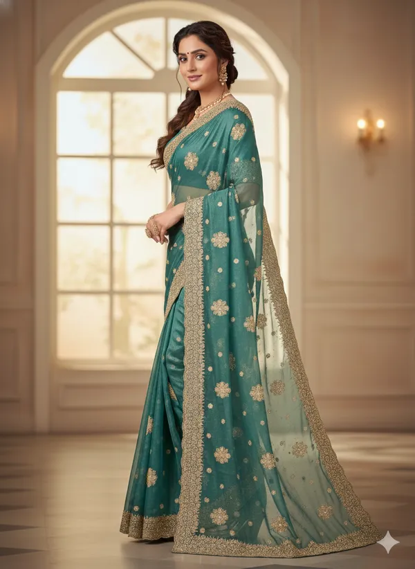 Grey_Premium_Shimmer_Glass_Saree_With_Blouse_For_Women