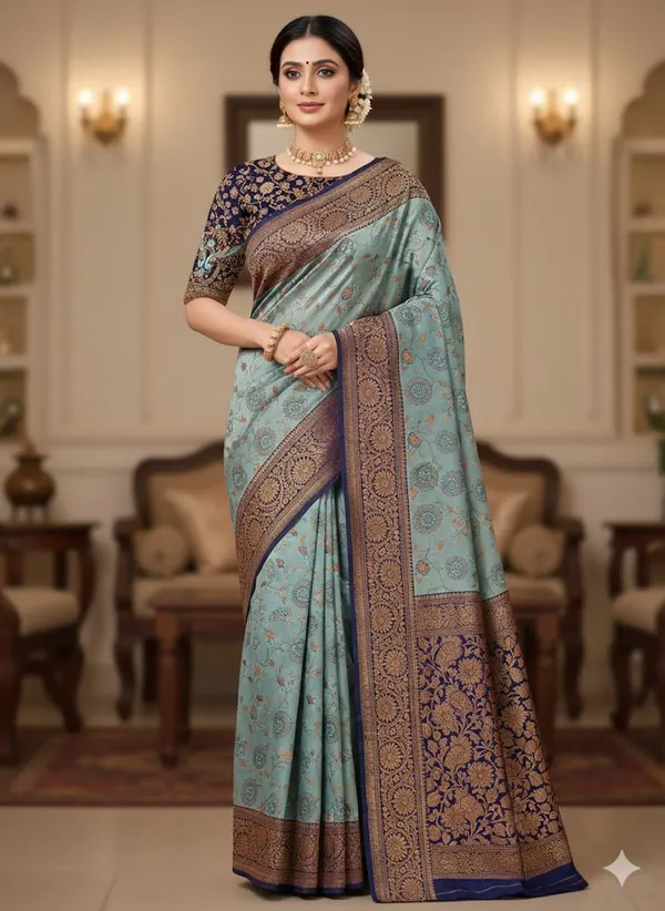 Sea_Blue_Premium_Traditional_Pattu_Saree_For_Women
