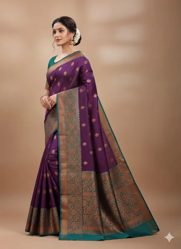 Violet_Premium_Silk_Pattu_Saree_For_Women