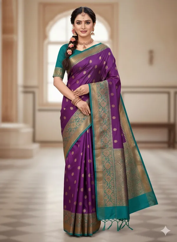 Violet_Premium_Silk_Pattu_Saree_For_Women