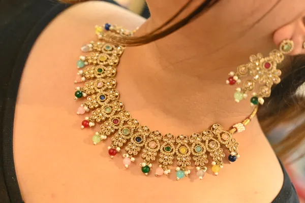 Multicolor_Golden_Finish_Festive_Wear_Brass_Statement_Necklace_For_Women
