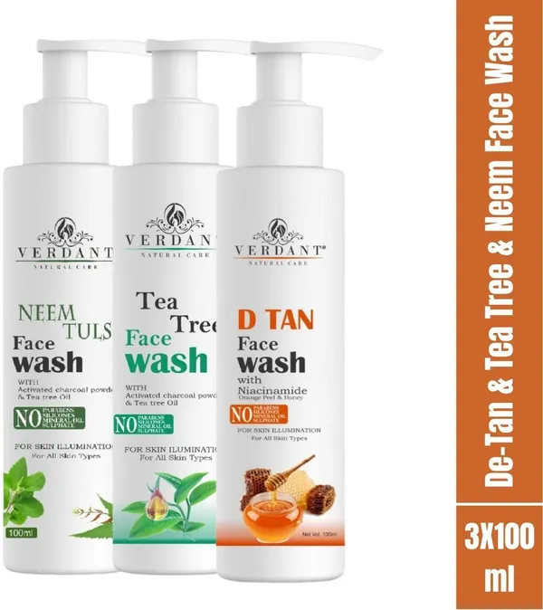 De_Tan_Tea_Tree_Neem_Tulsi_Face_Wash_Unisex_3_X_100_Ml