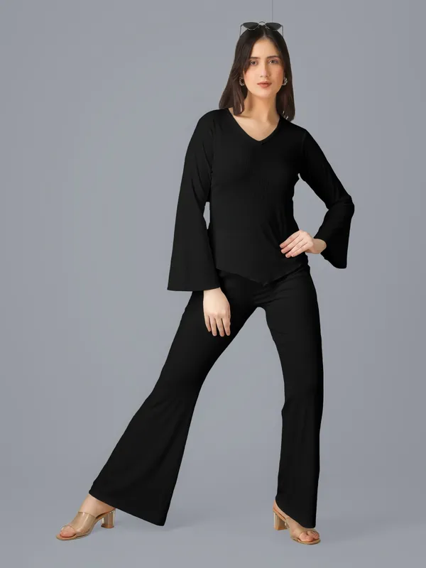 Plus_Size_Co-Ord_Set_for_Women_|_Bootcut_Trouser_and_Bell_Sleeve_Top_Black